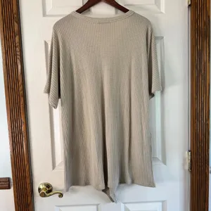 MIHOLL Waffle Knit‎ Button Down Top Tie Front Shirt Blouse XL thumbnail 9