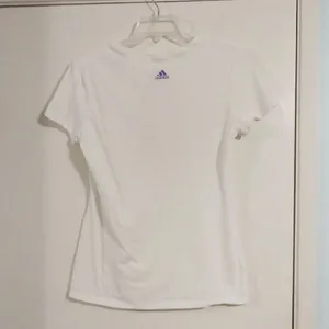 Adidas White & Purple Spellout Logo The Go-To Tee Tshirt thumbnail 2