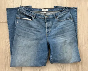 Abercrombie & Fitch The 90s Baggy Low Rise Jeans Womens 33/16R Y2K thumbnail 1