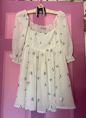 Flowy White Dress thumbnail 1
