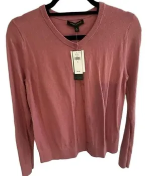 Banana Republic Cardigan Size S Pink Button Front Knit thumbnail 1