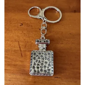 Rhinestone Perfume Bottle Bag Charms Keychain Set N°5 & 5 Glam Bling NWOT thumbnail 7