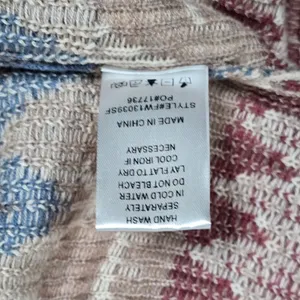 FATE Southwest Geometric Fair Isle‎ Sweater Cream Multi Wool Blend XL FW13039SF thumbnail 5