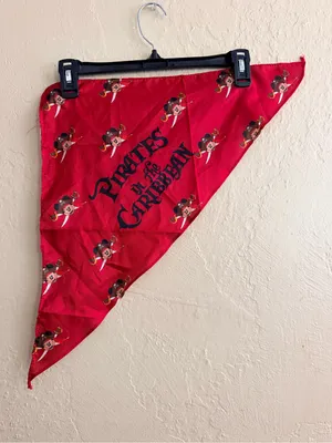 Disney Pirates of the Caribbean Red Bandana Scarf thumbnail 1