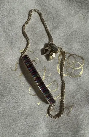 Kendra Scott Multicolor Baguette-Cut Nano Gem Slider Bracelet thumbnail 1