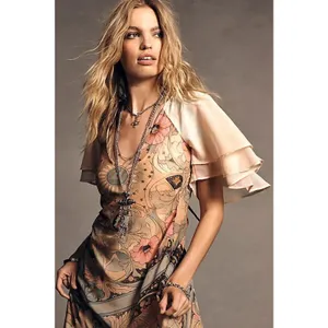 Free People Bohemian Witchy Celestial Nights Maxi Dress in Fairy Combo Medium thumbnail 7
