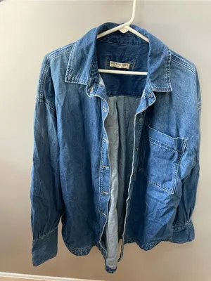 We The Free Blue Denim Top thumbnail 1