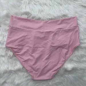 Aerie High Rise Full Coverage Crossover Bikini Bottom Bloom Size XXL thumbnail 4