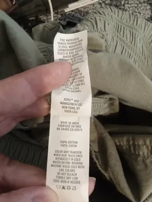 aerie Olive Green Elastic Waist Cargo Pants High Rise Cotton Gorpcore Streetwear thumbnail 8