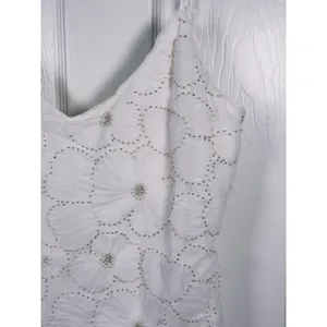 NWT Abercrombie Beaded Pearl Floral Mini Dress Size L White Bridal Event Party thumbnail 11