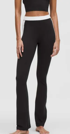 Lululemon Nulu High-Rise Flared Pants Leggings Black / White thumbnail 1