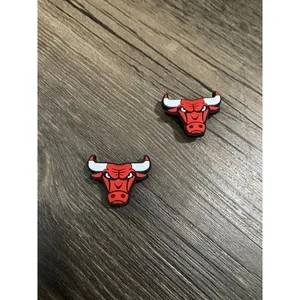 Chicago Bulls Basketball Team Sports Charm For Crocs Shoe Charms - 2 Pieces thumbnail 2