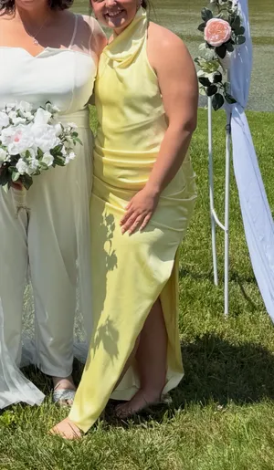 Dillard’s Gianni Bini Butter Yellow Dress thumbnail 3