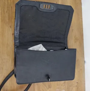 Rebecca Minkoff Black Quilted Leather Turnlock Closure Crossbody Purse thumbnail 9