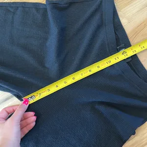 NWT Lulus Ribbed Cropped Flare Pant Black Medium thumbnail 5