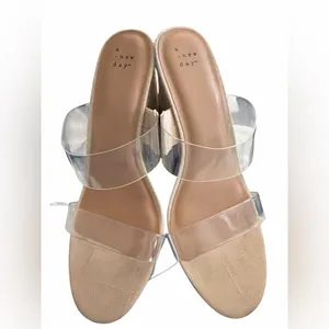 Target A New Day Ansel Double Band Open Toe Wedge Heels with Memory Foam Insole NWT thumbnail 3