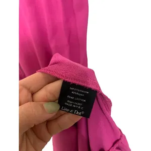 Line & Dot Hot Pink Maxi Dress‎ Ruffle Size Small thumbnail 4
