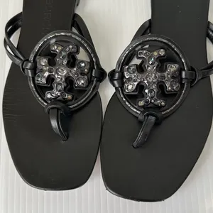 Tory Burch Jeweled Miller Sandals Perfect Black, 9.5 thumbnail 5