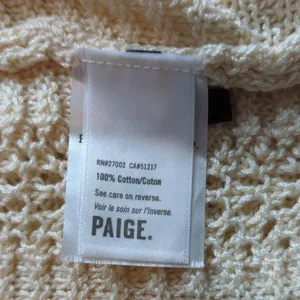 Paige Kuzuyu Ecru Crochet Sweater Women’s XL Cottage core Bohemian‎ thumbnail 10