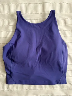 Lululemon Cropped Athletic Tank Top in Deep Violet thumbnail 1