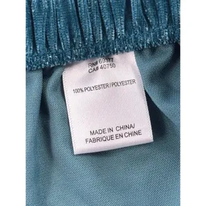 Wynne Collection Teal Blue Velvet Wide Leg Pants XL Elastic Waist Flowy‎ Elegant thumbnail 8