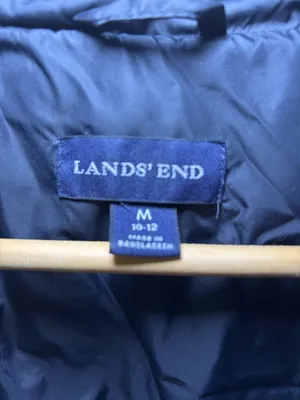 Lands' End Women’s Medium puffer Vest Black 80% Down 20% Feathers Winter thumbnail 8