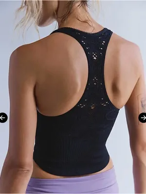FP Movement features lace-topped camisole‎ black Size Medium thumbnail 3