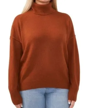 Vince Camuto NWT Turtleneck Sierra‎ Sweater Oversized Pullover Knit Brown XL thumbnail 1