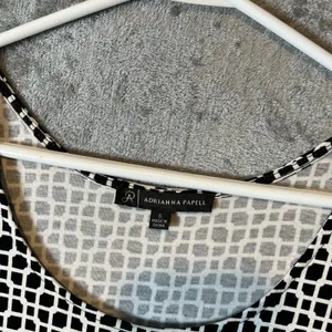 Adrianna Papell‎ Sz Small Cold Shoulder Black White Geometric thumbnail 6