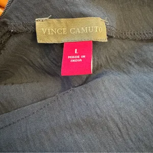 Vince Camuto Womens‎ Island Oasis Tie Front Wide Leg Jumpsuit Classic Navy L NWT thumbnail 6