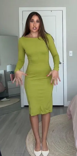 Popilush green shapewear dress thumbnail 1