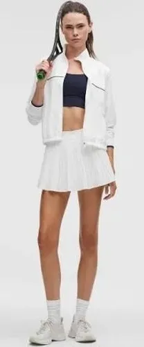 Lululemon Pace Setter Skirt White Pleated Running Tennis Skort Size‎ 8 Regular thumbnail 1