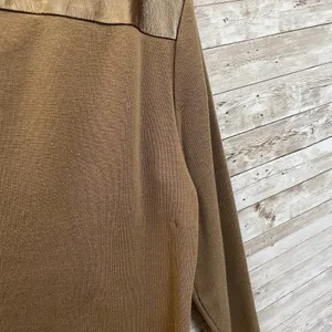 Vintage Peter Nygard Womens L Jacket Bronze Studded Leather & Knit‎ Back Sleeves thumbnail 6