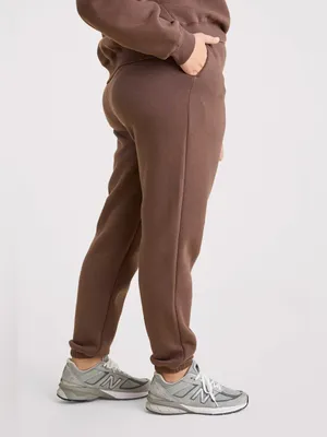 Nuuds Women’s Classic Sweatpants Size Medium Coffee Brown Loungewear Joggers EUC thumbnail 2
