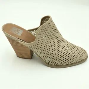 Dolce Vita Beige Laser Cut Closed Toe Heeled Mules Size 10 thumbnail 5