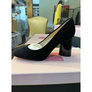 NEW Kate Spade Sybil Pumps Size 7.5 Black Velvet Heels‎ Rhinestones thumbnail 3