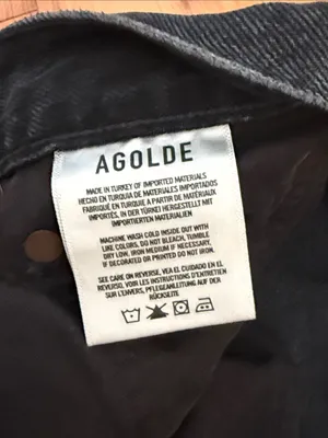 Agolde Black Washed Button-Fly Jeans thumbnail 3