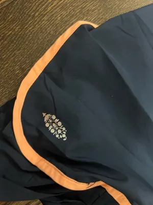 Navy Blue and Neon Orange Free People Movement Shorts thumbnail 3