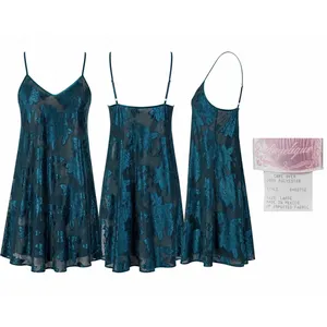 Angelique Nightgown Womens L Green Sheer Leaf Floral Chemise‎ Lingerie Coquette thumbnail 2