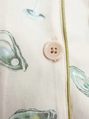 BedHead PJs X Anthropologie Classic Jersey 2 Piece Pajama Set Oysters Champagne thumbnail 6