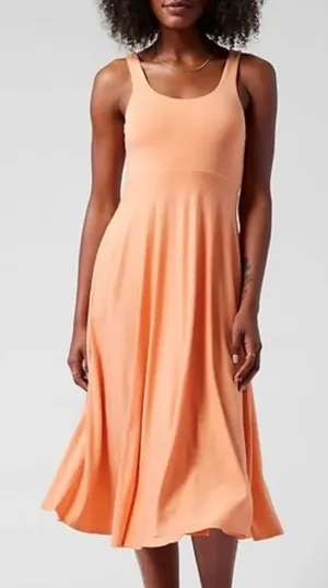 Athleta Women's Cactus Peach Sleeveless Santorini Midi Dress Size small thumbnail 1