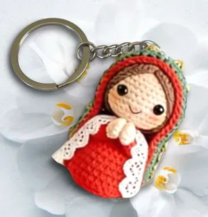 Boutique New Virgen de Guadalupe Flat Acrylic Keychain thumbnail 1