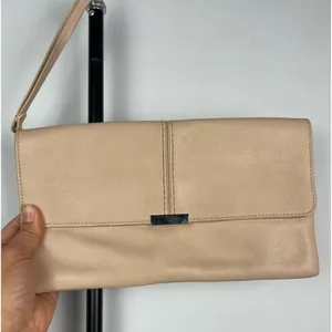 & Other Stories‎ Soft Pink Leather Rectangular Clutch Purse thumbnail 2