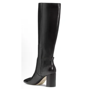 COLE HAAN CHRYSTIE women leather block heel knee-high boots COLOR BLACK SIZE 5.5 thumbnail 2
