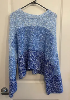 Moon & Maddison Blue Striped Sweater thumbnail 1