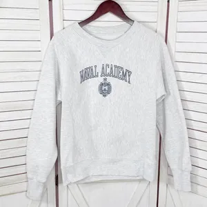 Pro Edge Campus Naval Academy Reverse Weave‎ Sweatshirt Light Grey Medium Gray thumbnail 7