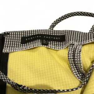 English Factory Black And White Gingham Peplum Tank‎ Medium thumbnail 4