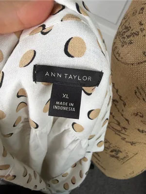 Ann Taylor XL Linen Blend Polka Dot Belted Sleeveless Midi Shirt Dress thumbnail 10