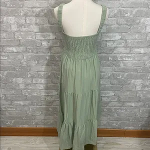 Blu Pepper Sage Smocked Midi Dress thumbnail 4