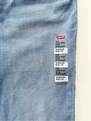 NWT Levi’s 724 HIGH RISE SLIM STRAIGHT WOMEN'S JEANS size 18 thumbnail 6